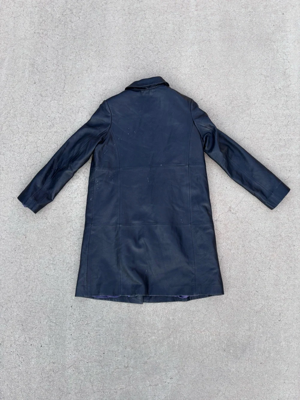 Wilsons Leather Navy Blue Button-Front Pea Coat